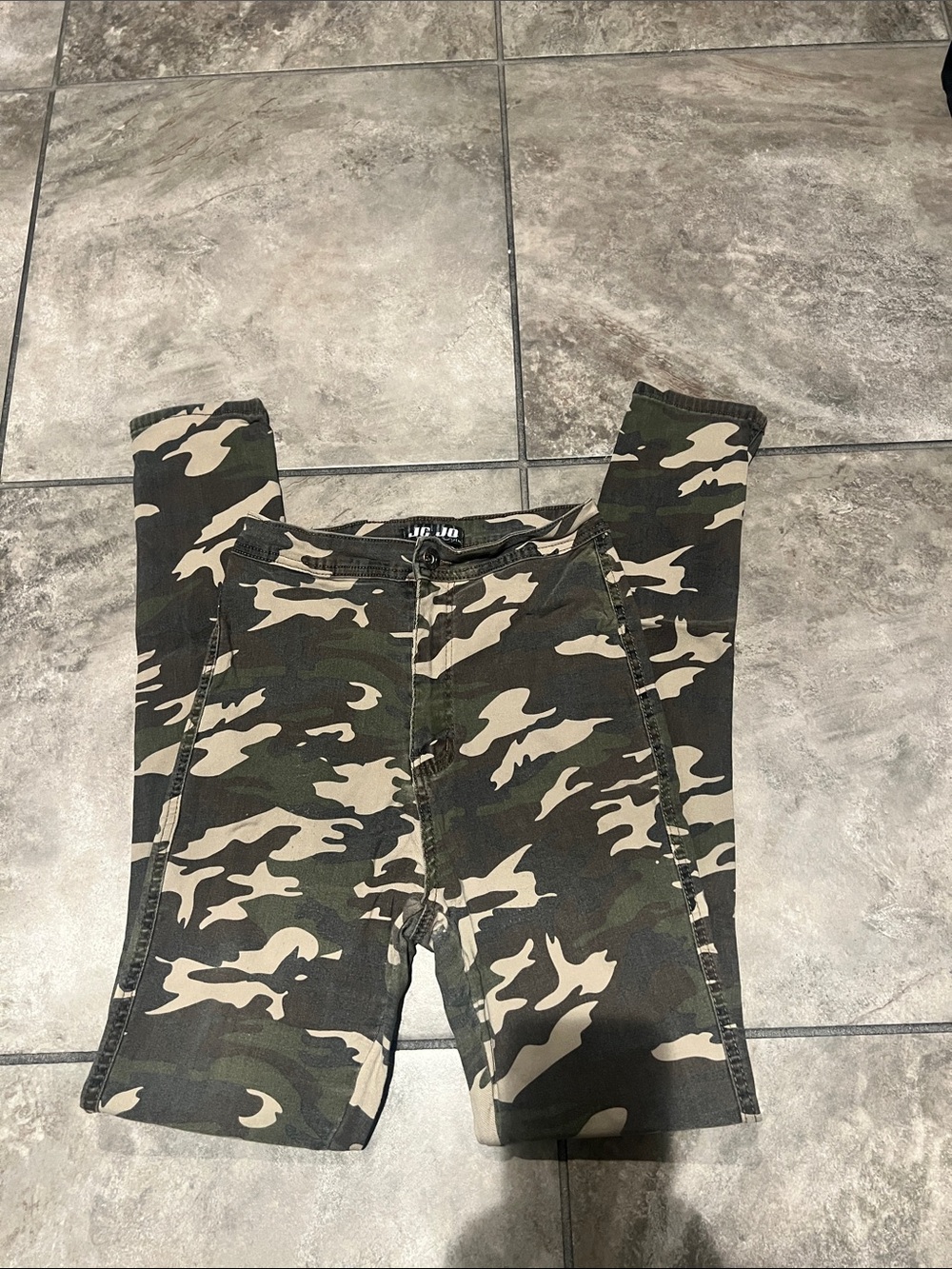 JC JO Camouflage  JEANS- Olive/Tan